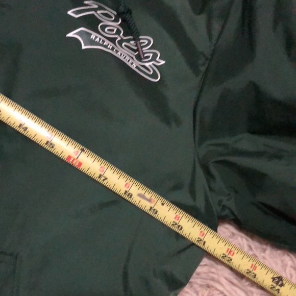 EUC RL POLO Snap Front WindBreaker-Green/Tan-Sz S-Nylon Lined-Detachable Hood - Picture 10 of 14